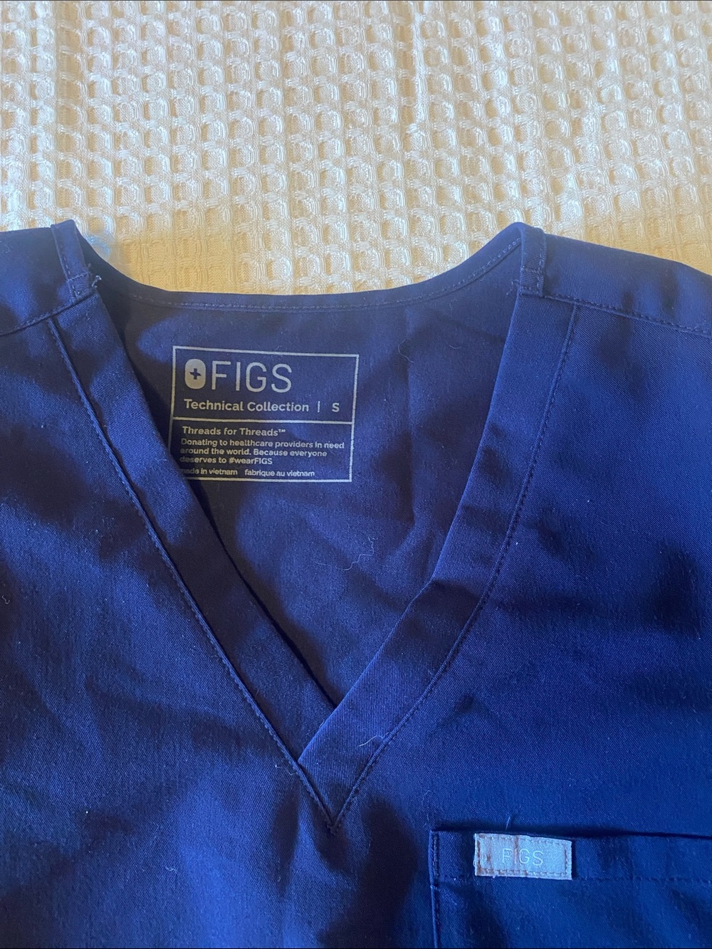 Figs 
Royal Blue V-Neck Scrub Top and bottoms